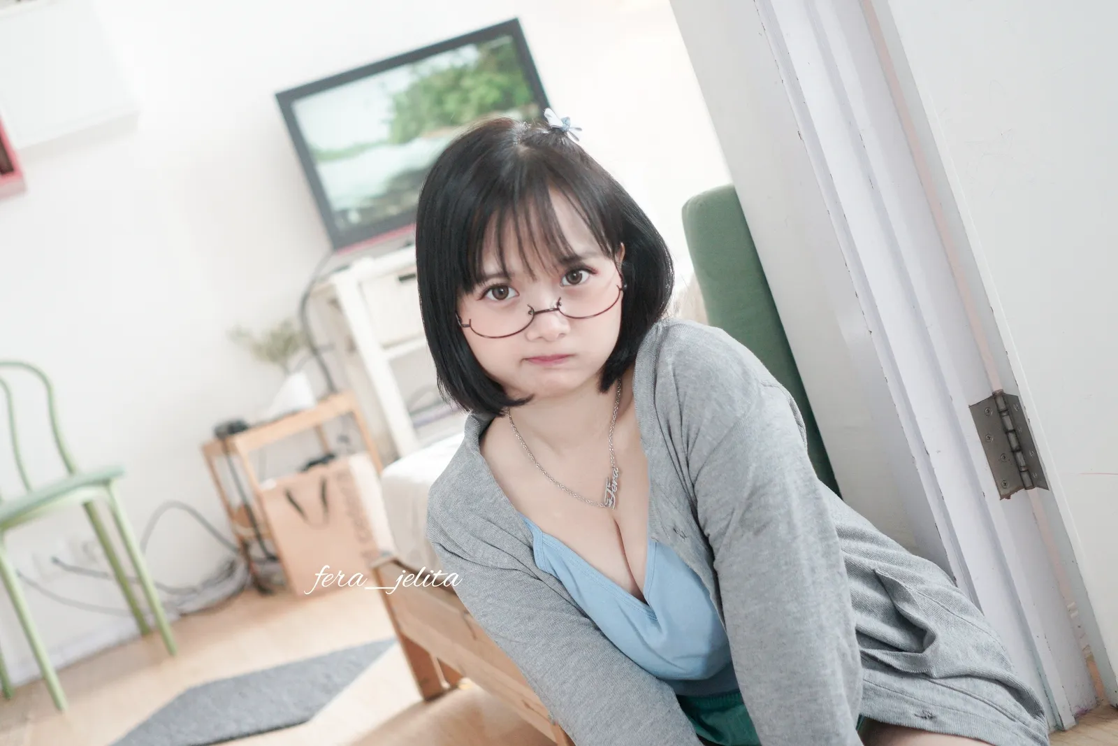 Fera Jelita Blue Tank Top