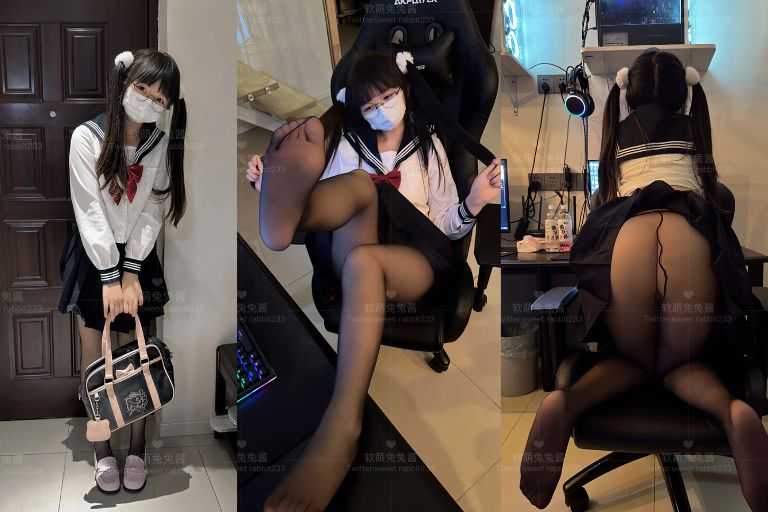 软萌兔兔酱 (SweetRabbit233) Cosplay School Girl Part 1